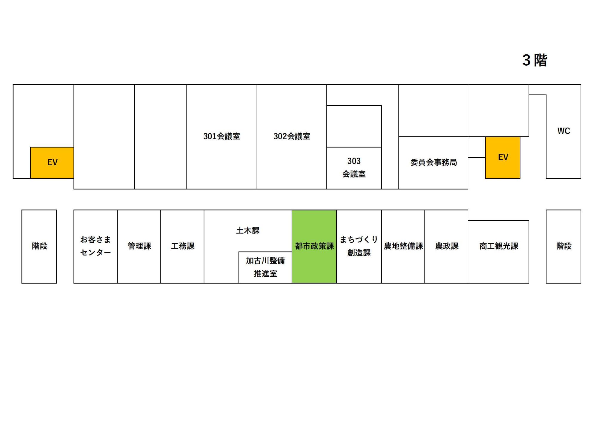 都市政策課の案内図