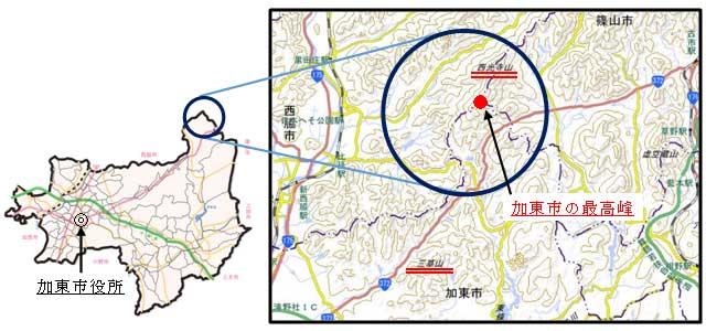 (地図)加東神山(かとうこやま)位置図