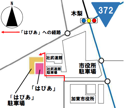 「はぴあ」周辺地図