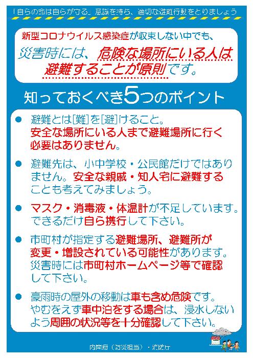 避難の際に知っておくべき5つのポイント
