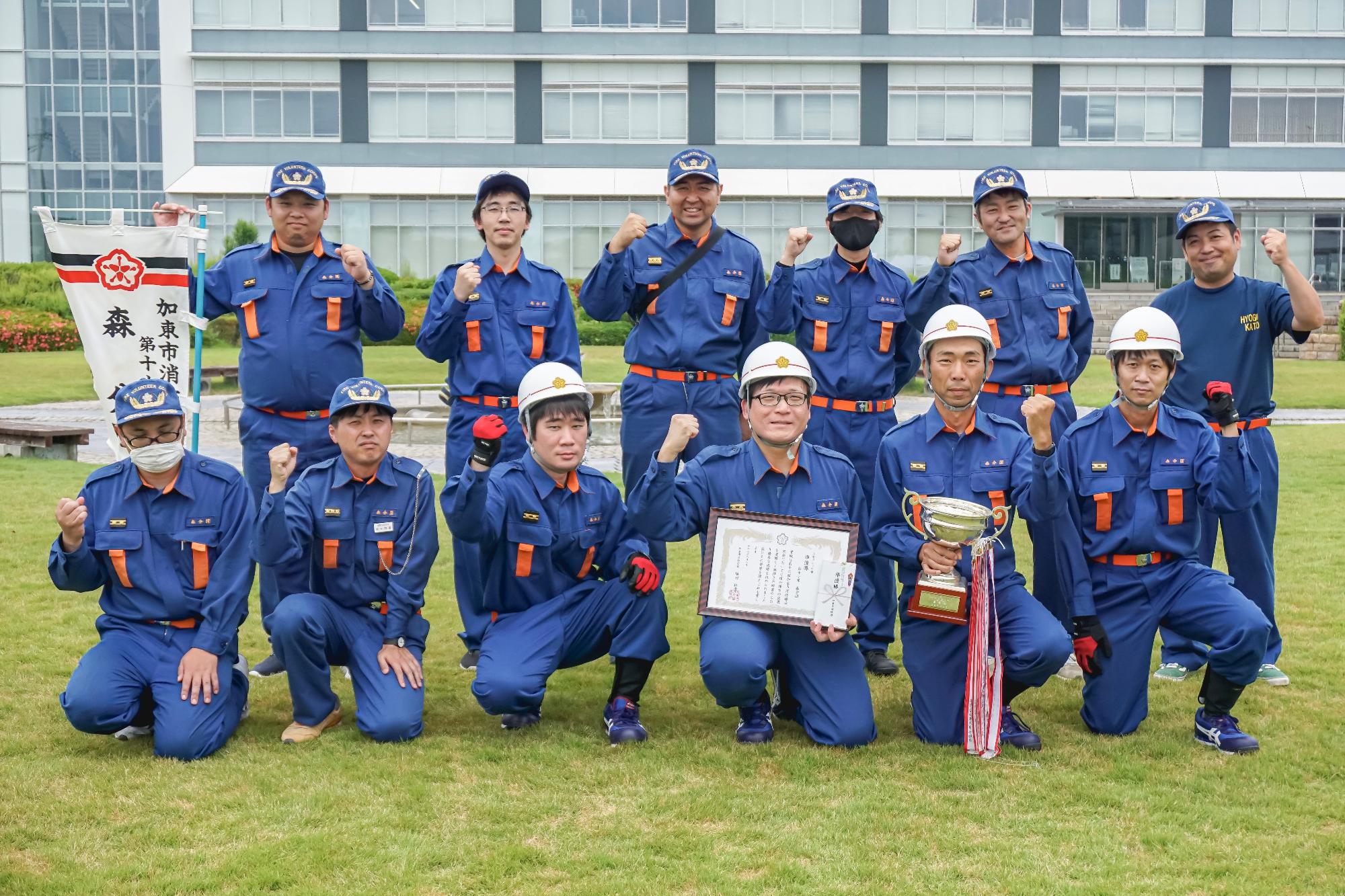 小型ポンプ操法の部 準優勝 森分団