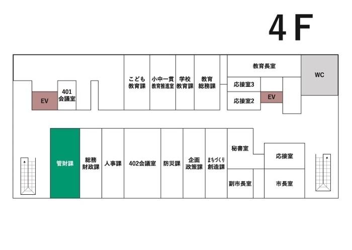 管財課の案内図