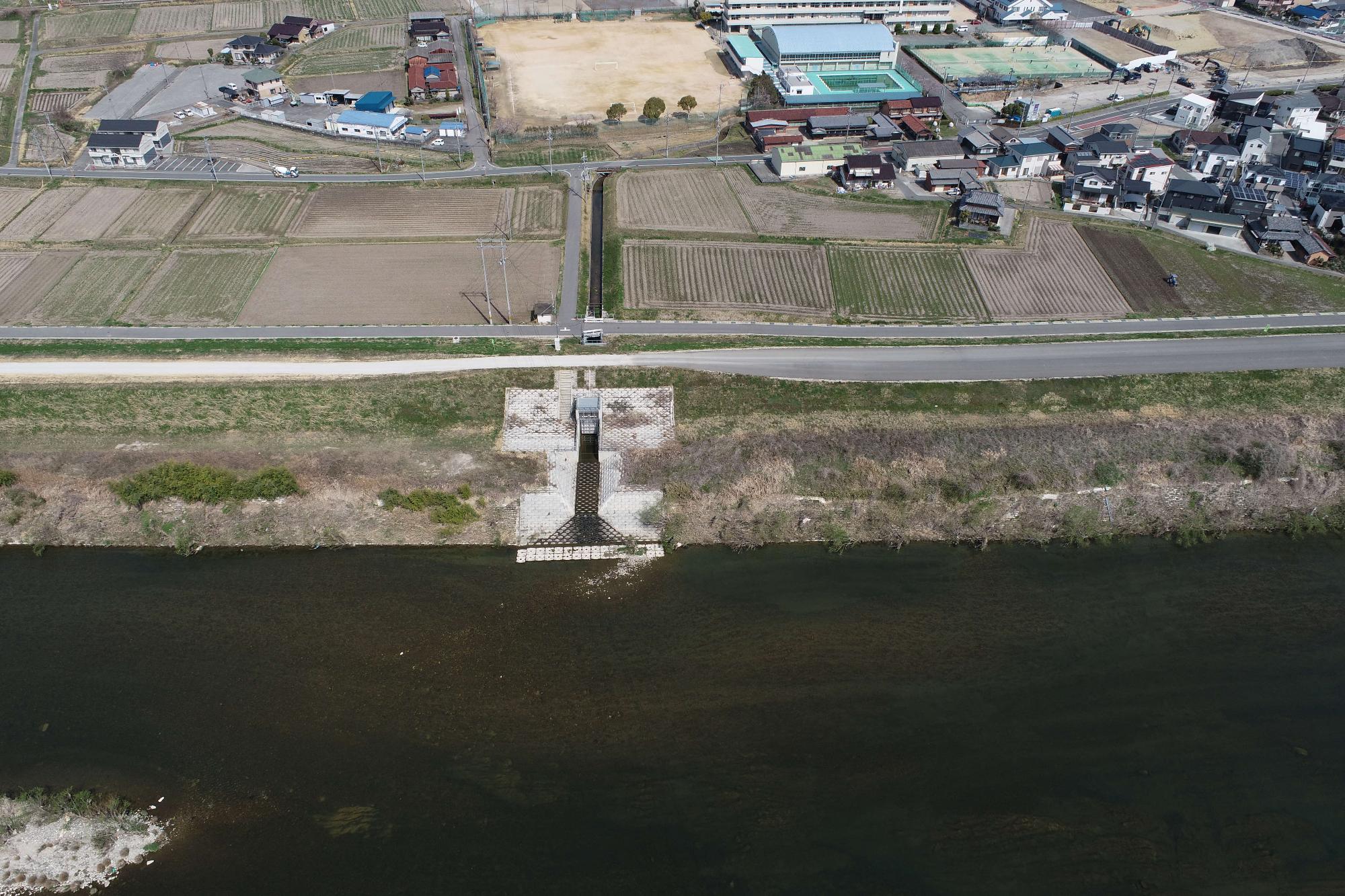 立田川樋門周辺