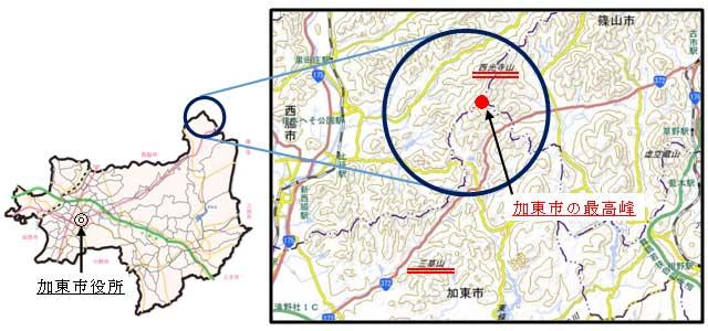 （地図）加東神山(かとうこやま)位置図