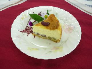 お豆チーズケーキ完成写真
