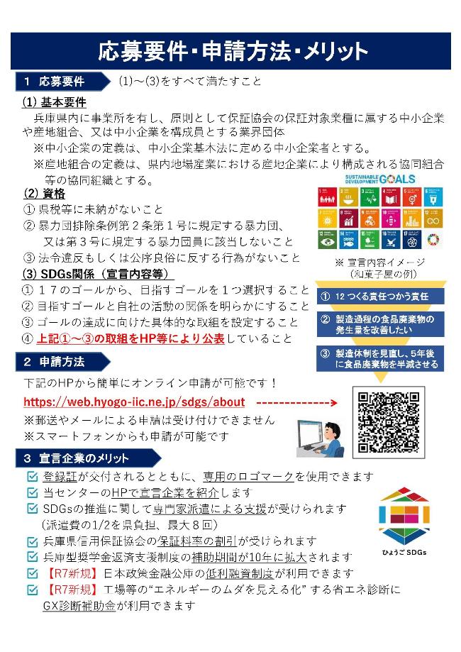 ひょうご産業SDGs推進宣言事業チラシ裏