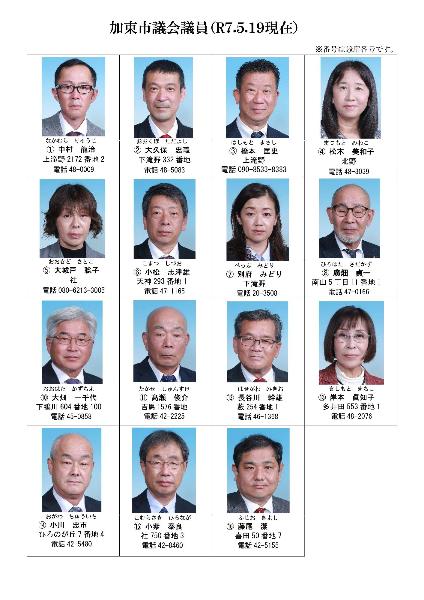議席順議員名簿