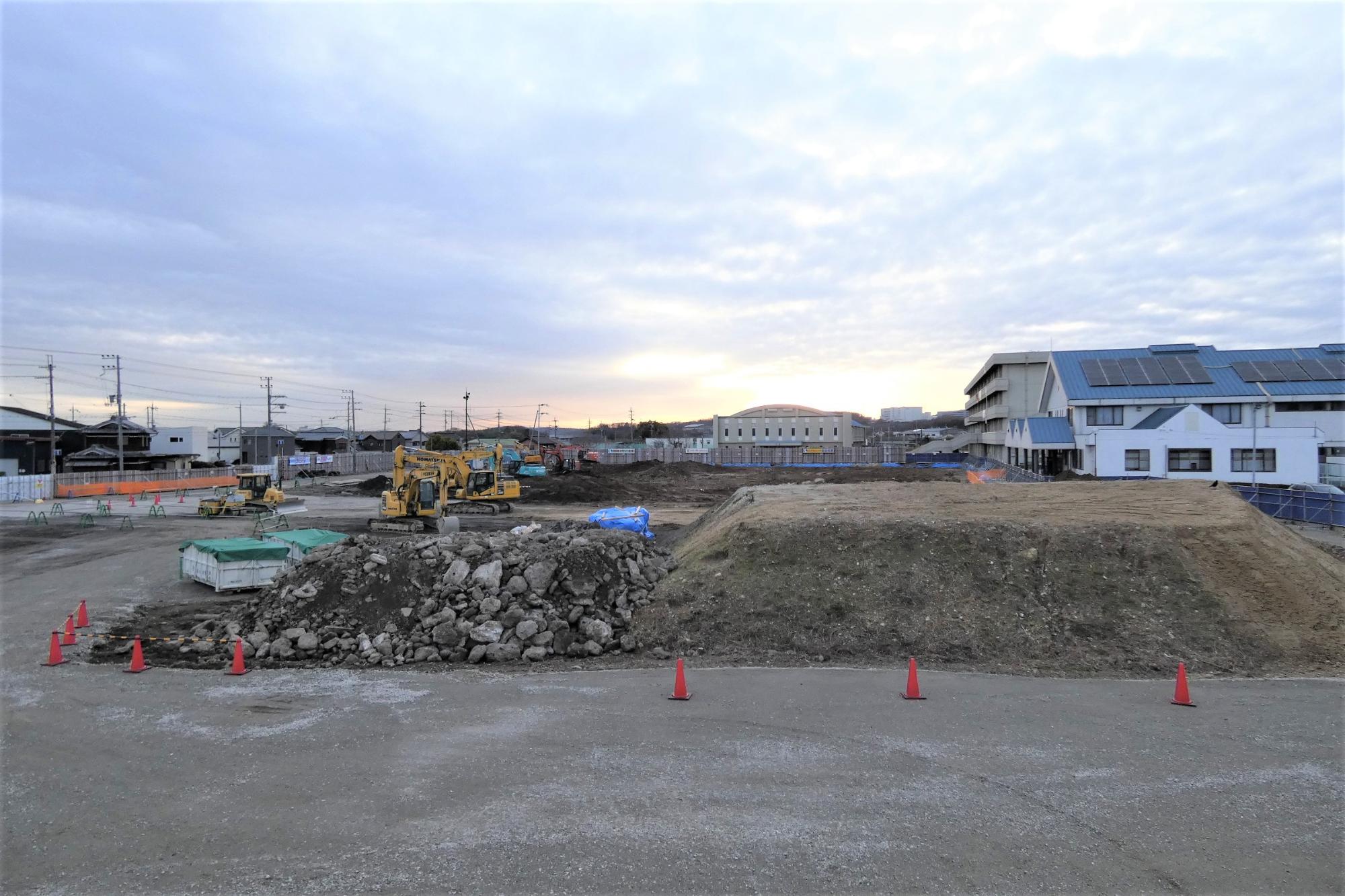 工事進捗　令和7年12月末　東側からの写真