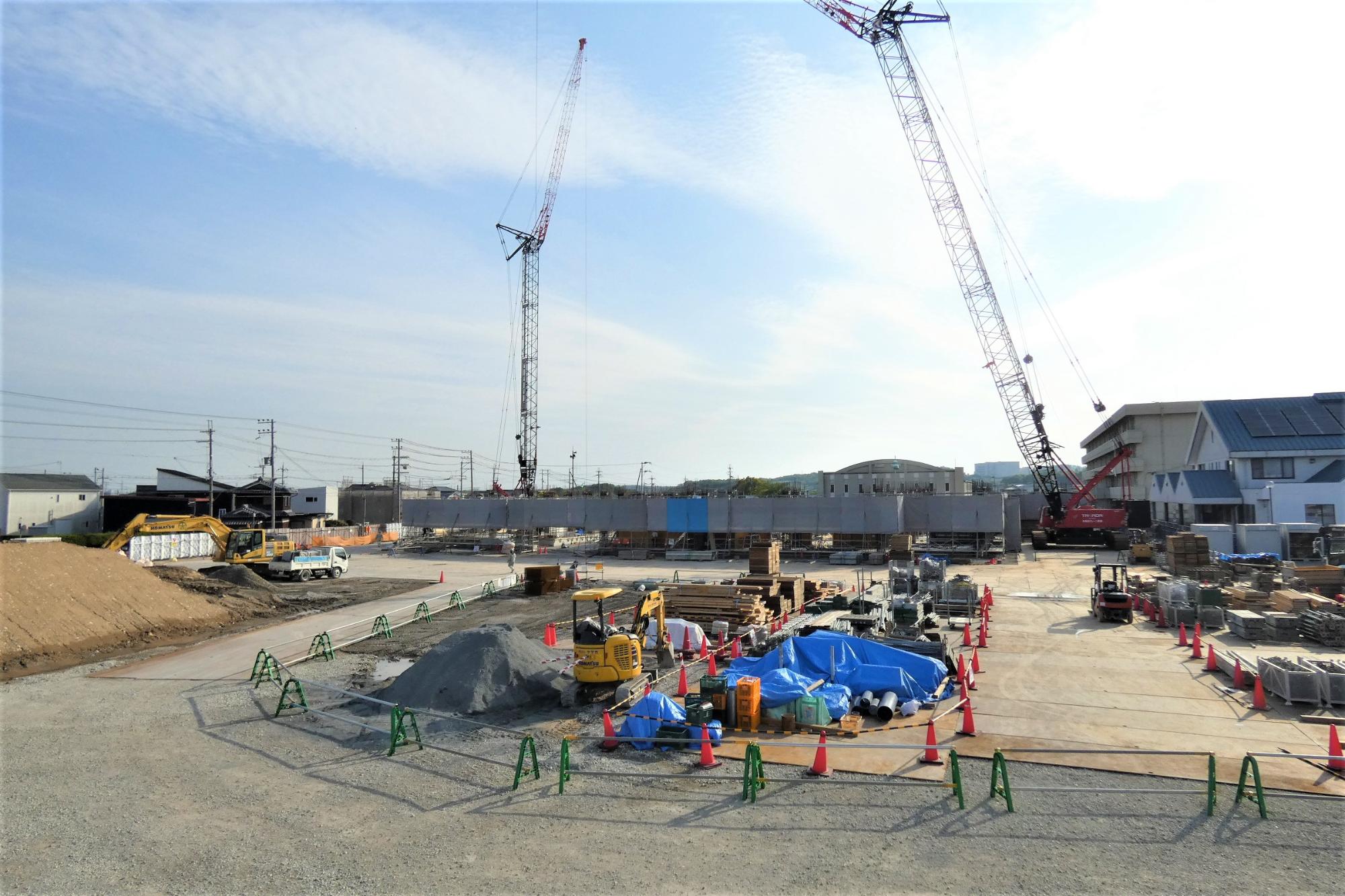 工事進捗　令和8年4月末　東側からの写真